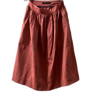 Pink Zara midi A-line skirt with pockets sz S